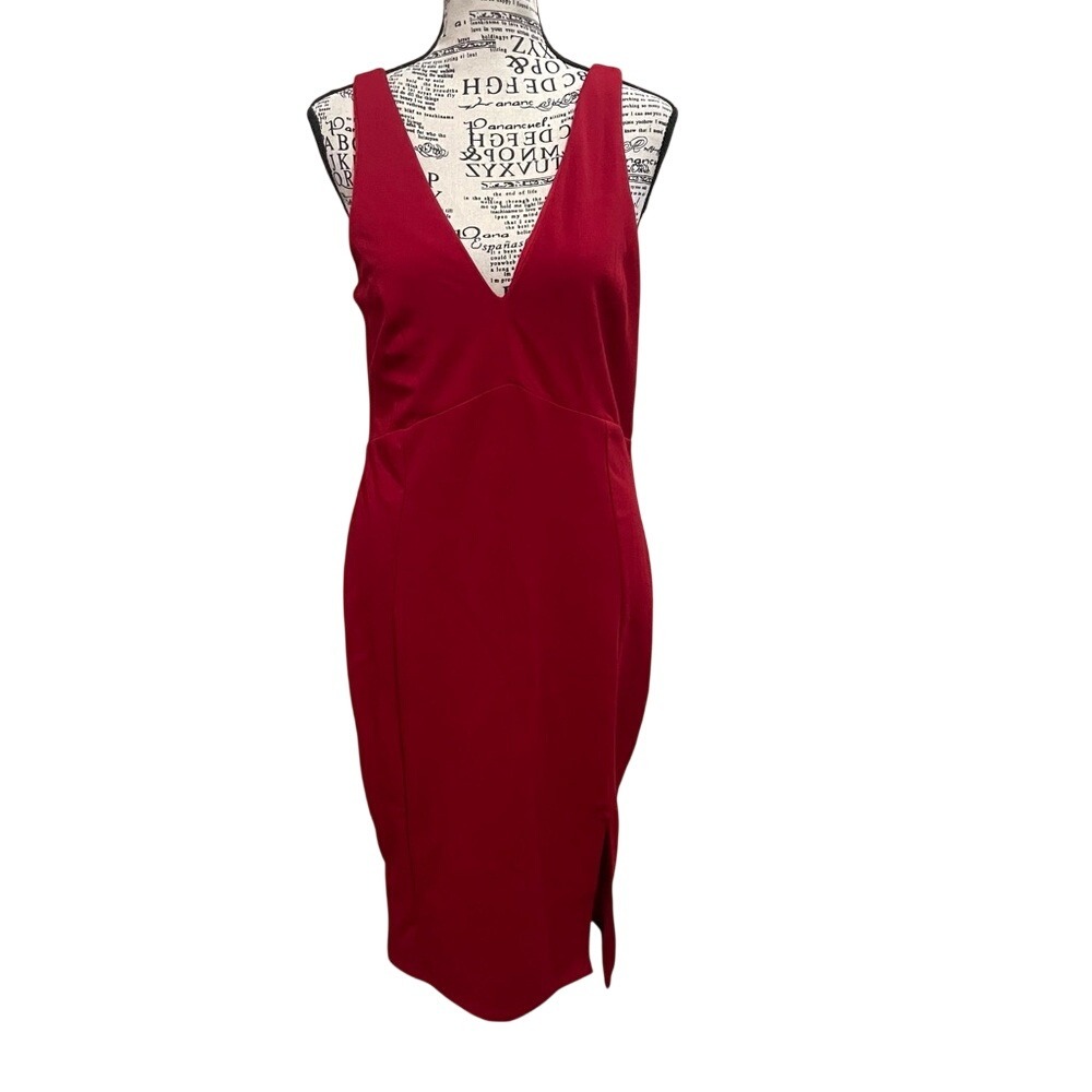 Lulu's Chic Red Midi Dress